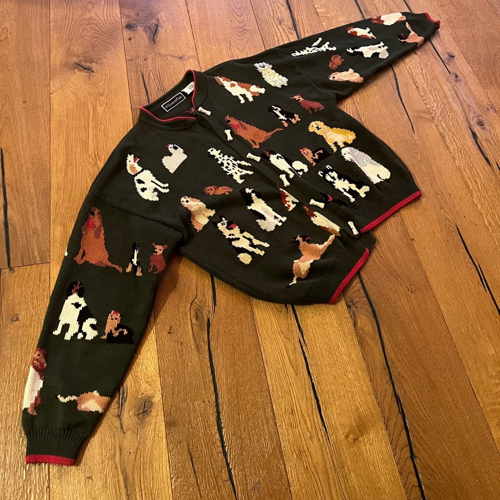 vintage dog lover sweater